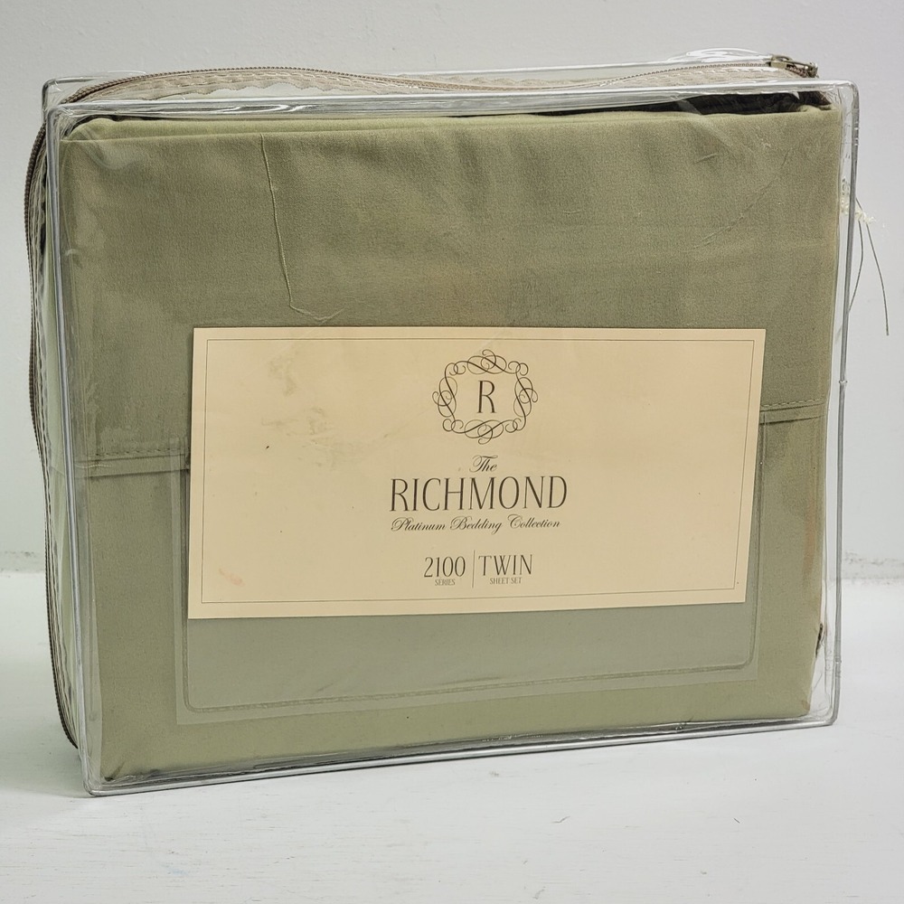 Richmond 2100 Count Deluxe 4pc Poly Microfiber Deep Pocket Green Bed Sheet Set